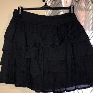 Navy blue ruffled Hollister skirt